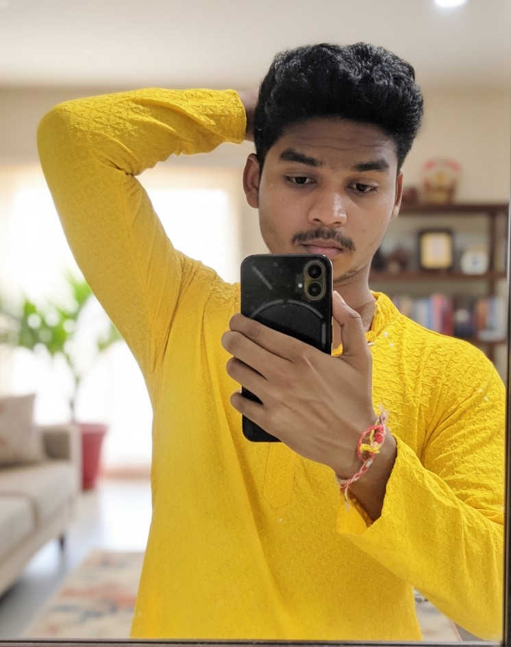 Yellow Kurta Selfie