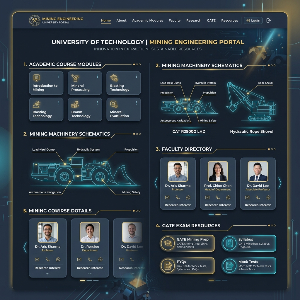 Mining Engineering Dept Website